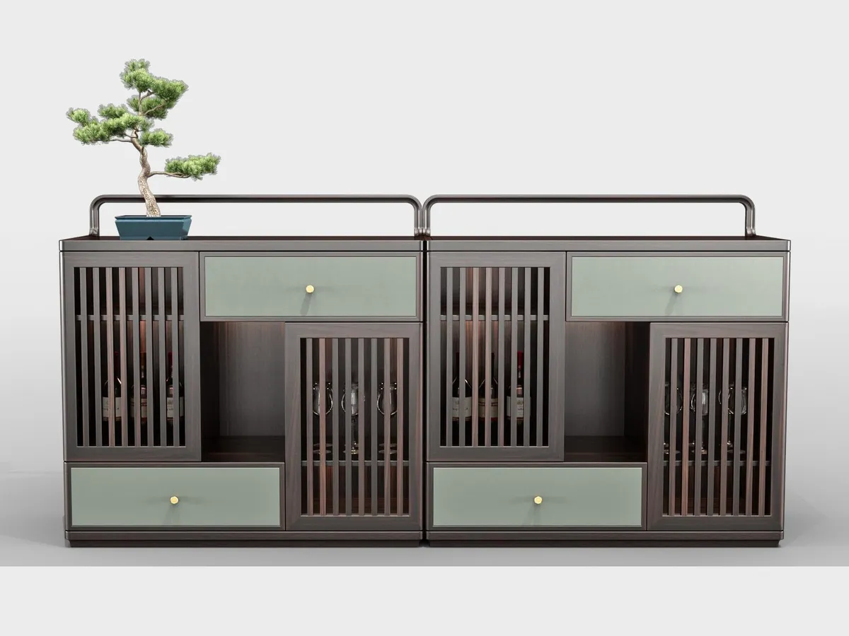 鸿福 · 栅格门餐边柜 图 1