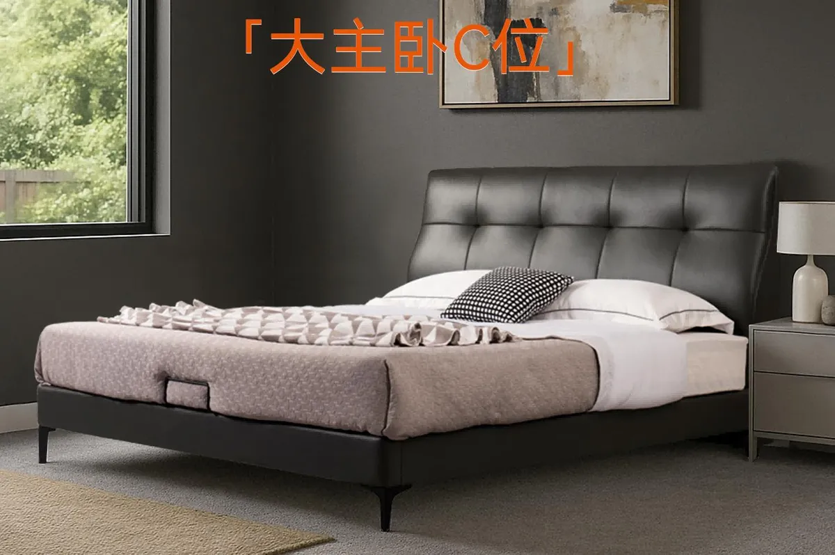 皇朝家居 · 中古真皮实木软床 图 1