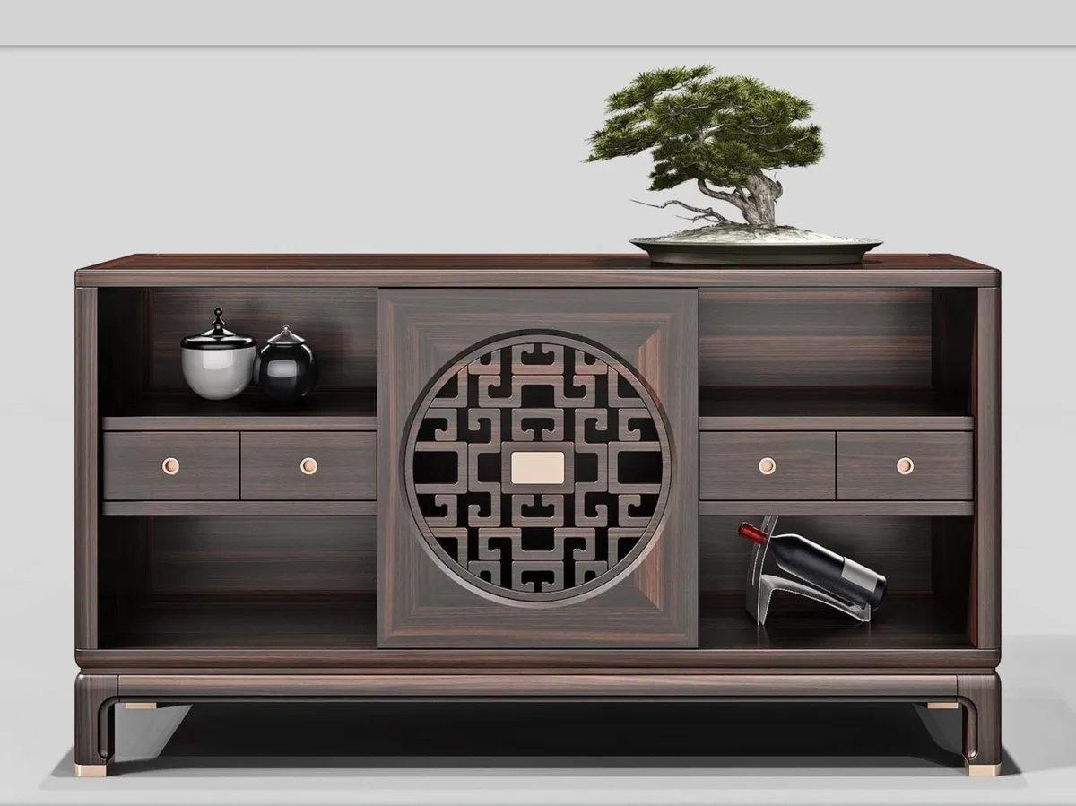 堂颂 · 圆形透雕餐边柜 图 1